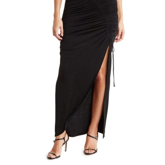 ALICE + OLIVIA Ruched Cutout Maxi Dress Black NWT Size 4 - Picture 7 of 11